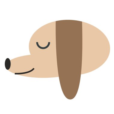 Köpek s kafa düz illüstrasyon