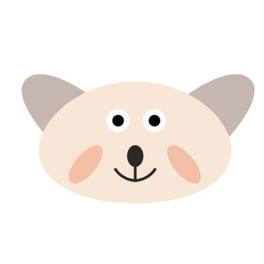 Köpek s yüz düz illüstrasyon