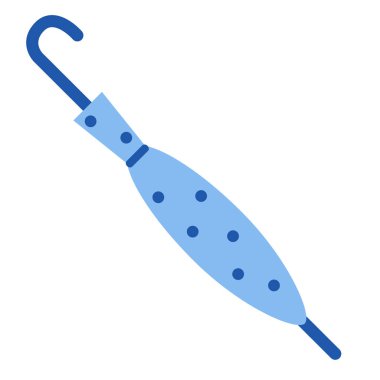 Mavi şemsiye düz illüstrasyon