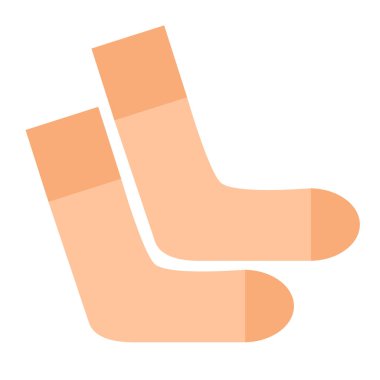 Turuncu çorap düz illüstrasyon