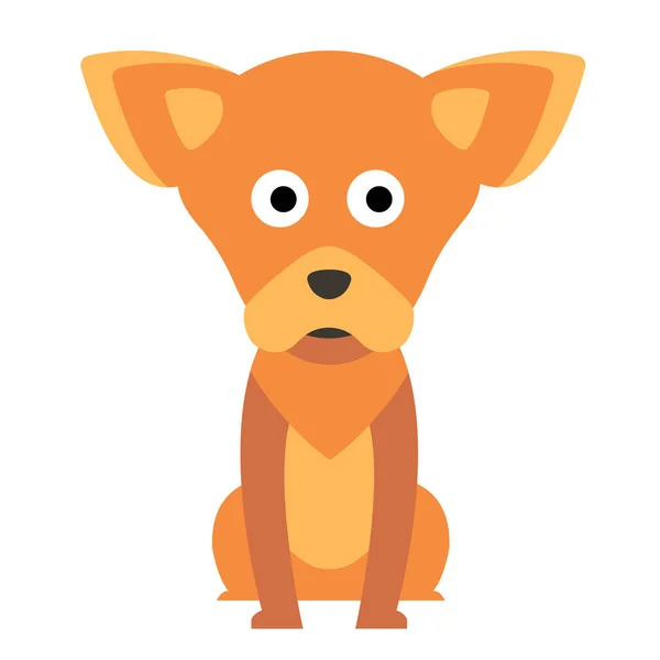 Chihuahua ilustração plana — Vetor de Stock