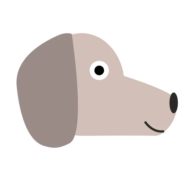 Собака голова плоска ілюстрація — стоковий вектор