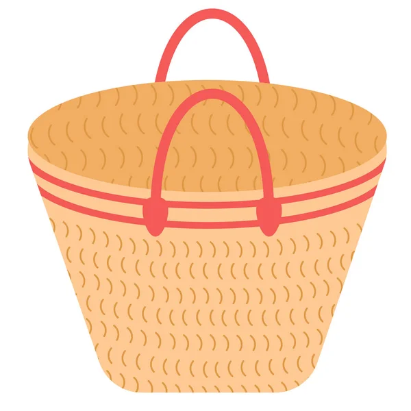 Basket flat illustration — Stock Vector
