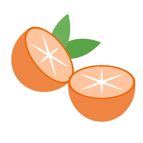 Orangen flach — Stockvektor