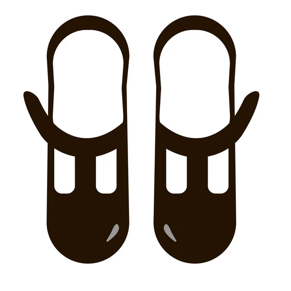 Sandalias planas ilustración — Vector de stock