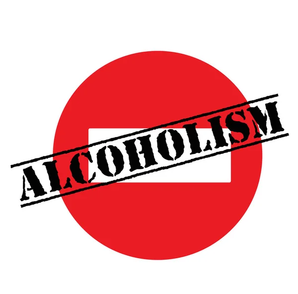 Aufkleber gegen Alkoholismus — Stockvektor