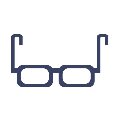 Gözlük düz illüstrasyon