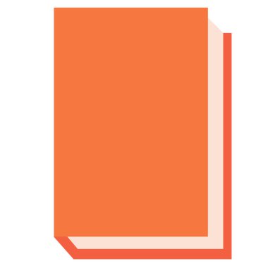 Turuncu kitap düz illüstrasyon