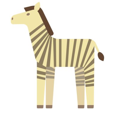 Zebra düz illüstrasyon