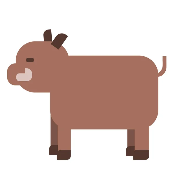 Ilustración plana warthog — Vector de stock