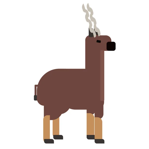 Antelope flat illustration — Stock Vector