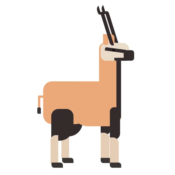 Antilop lapos illusztráció — Stock Vector