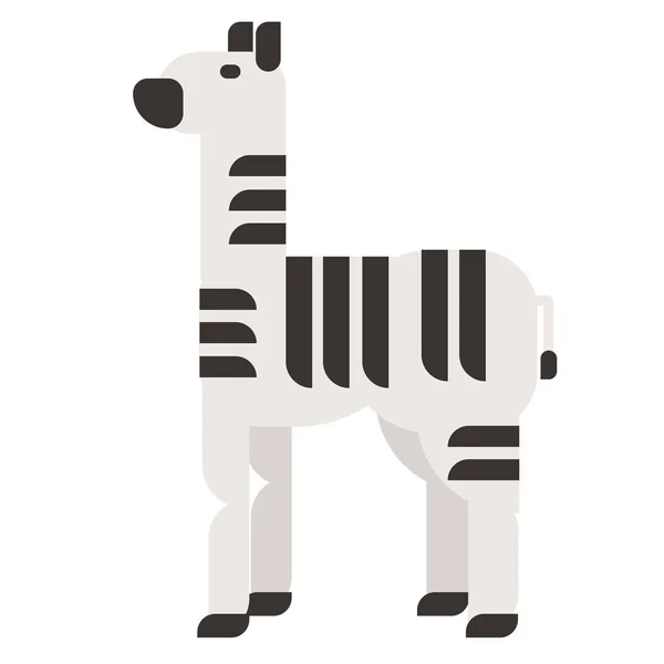 Zebra rovný ilustrace — Stockový vektor