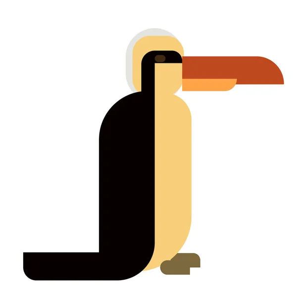Pinguim ilustração plana — Vetor de Stock