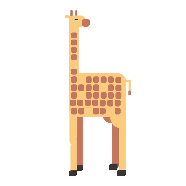 Giraff Flat Illustration — Stock vektor