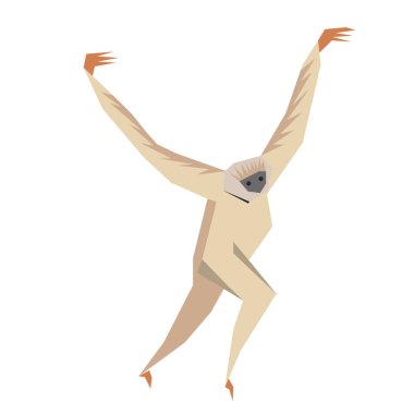 Maymun düz illüstrasyon