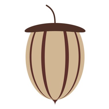 meşe palamudu düz illüstrasyon