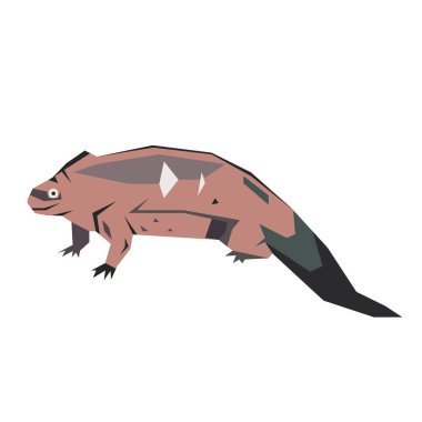 kertenkele düz illüstrasyon