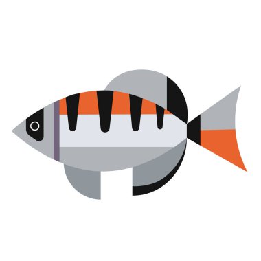 tropikal balık düz illüstrasyon