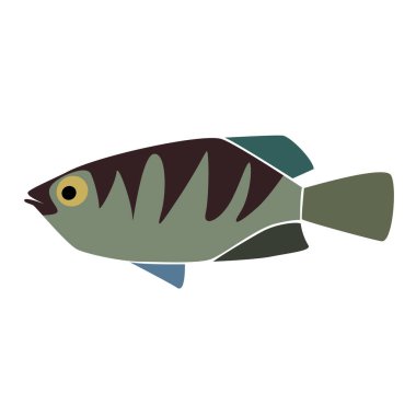 Okyanus balık düz illüstrasyon