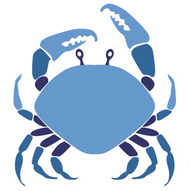 Yengeç düz illüstrasyon