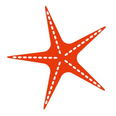 Deniz yıldızı düz illüstrasyon