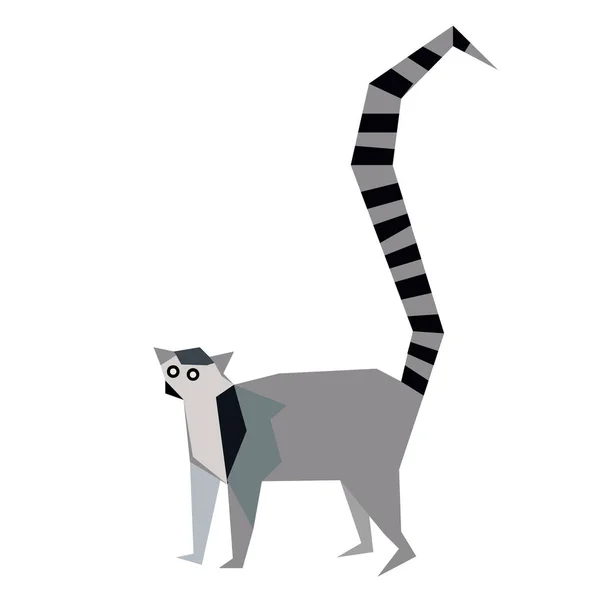Lemur płaskie ilustracja — Wektor stockowy