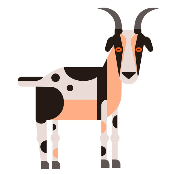Illustration plate de chèvre — Image vectorielle