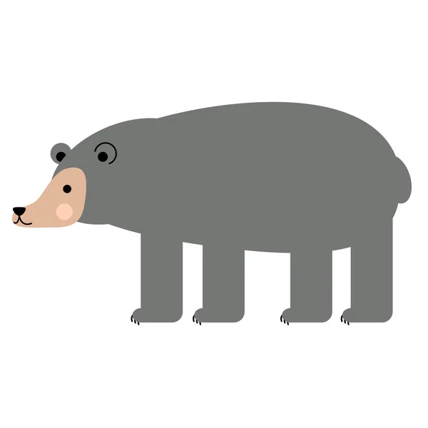 Bear flat illustration — Stock Vector