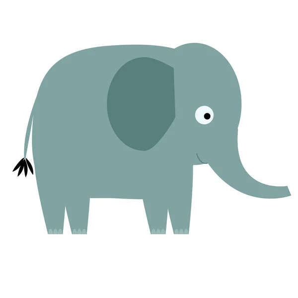 Słoń płaskie ilustracja — Wektor stockowy
