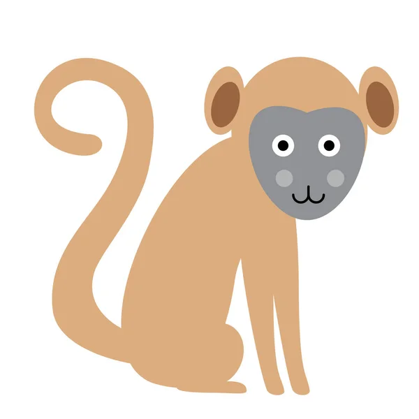 Мавпа плоских ілюстрація — стоковий вектор