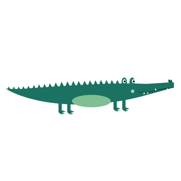 Illustration plate en crocodile — Image vectorielle