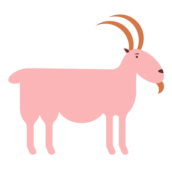 Ilustración plana de cabra — Archivo Imágenes Vectoriales