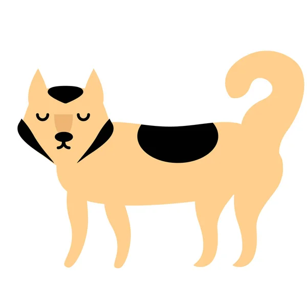 Płaskie ilustracja kot słodkie — Wektor stockowy