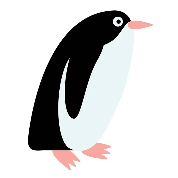 Плоская иллюстрация пингвина — стоковый вектор