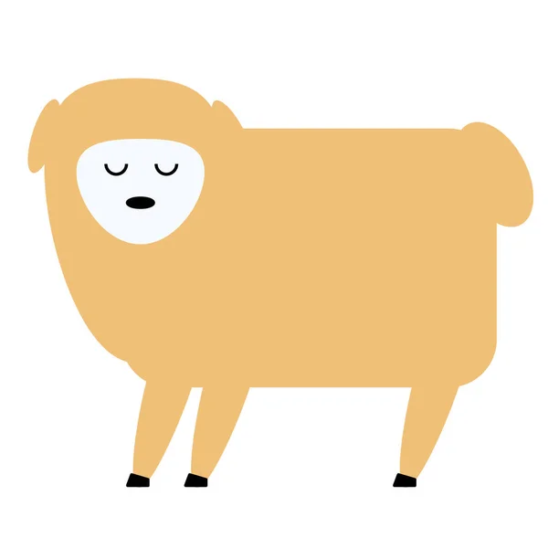 羊フラット図 — ストックベクタ