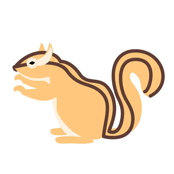 Chipmunk flat illustration — Stock Vector