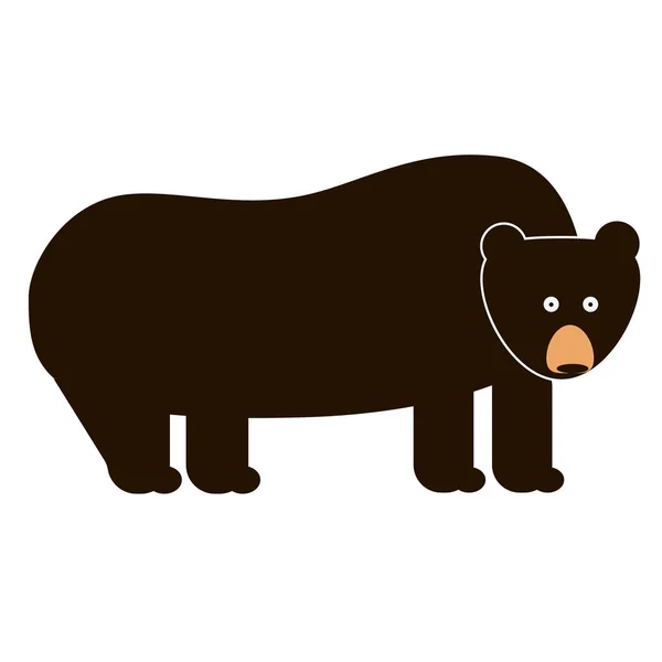 Bear flat illustration — Stock Vector