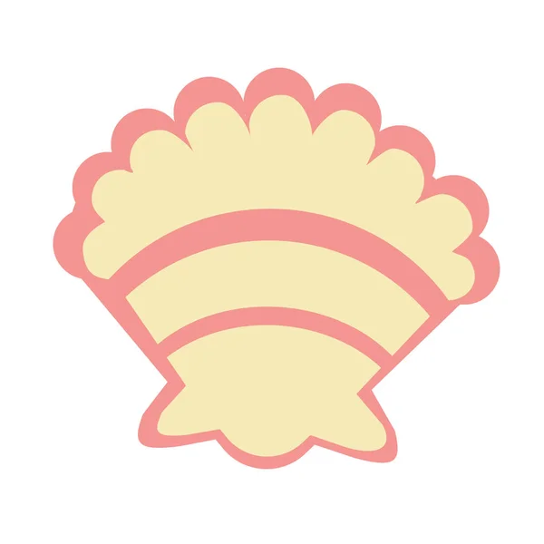 Seashell vlakke afbeelding — Stockvector