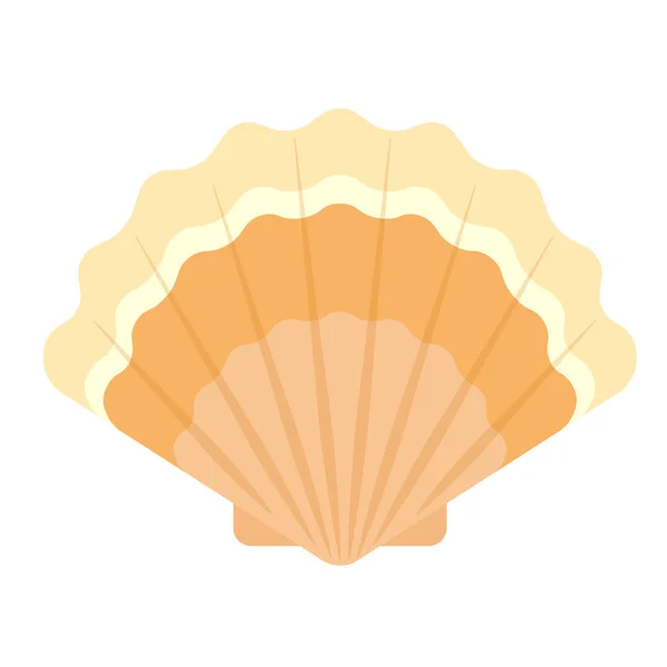 Плоская иллюстрация морской раковины — стоковый вектор
