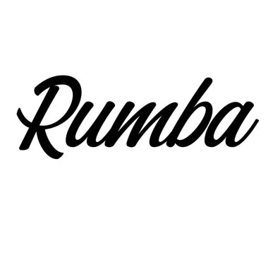 Rumba etiketi düz illüstrasyon