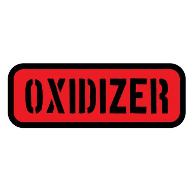 oxidiser işareti düz illüstrasyon