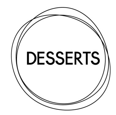 tatlılar etiket illüstrasyon