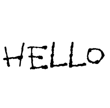 Beyaz Merhaba damgası