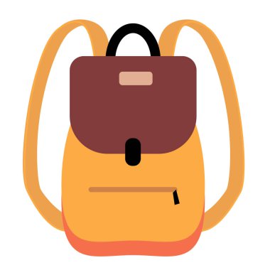 Sırt çantası düz resimde beyaz