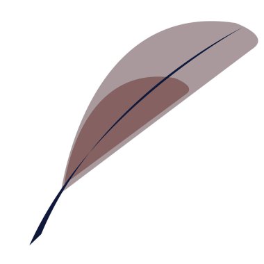 Beyaz tüy düz illüstrasyon