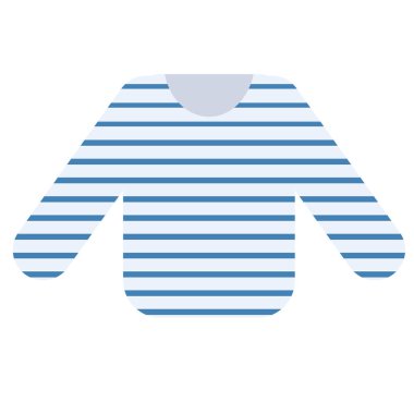 Beyaz düz illüstrasyon mavi bluz