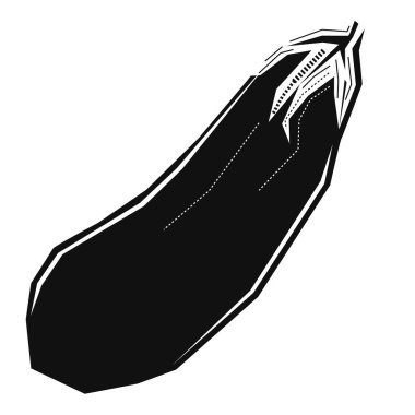 Beyaz üzerine patlıcan düz illüstrasyon