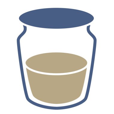 Beyaz kavanoz düz illüstrasyon