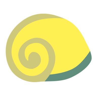 Beyaz Sarı kabuk düz illüstrasyon